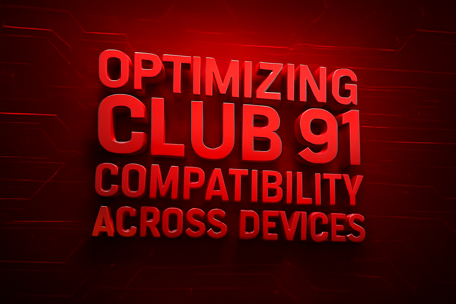 An informational scene showing updates related to Club 91.