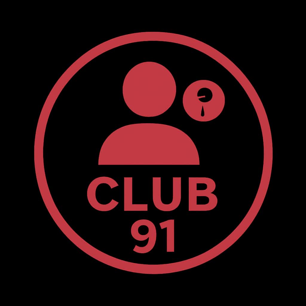 A badge symbolizing Club 91 Guides with clear branding.