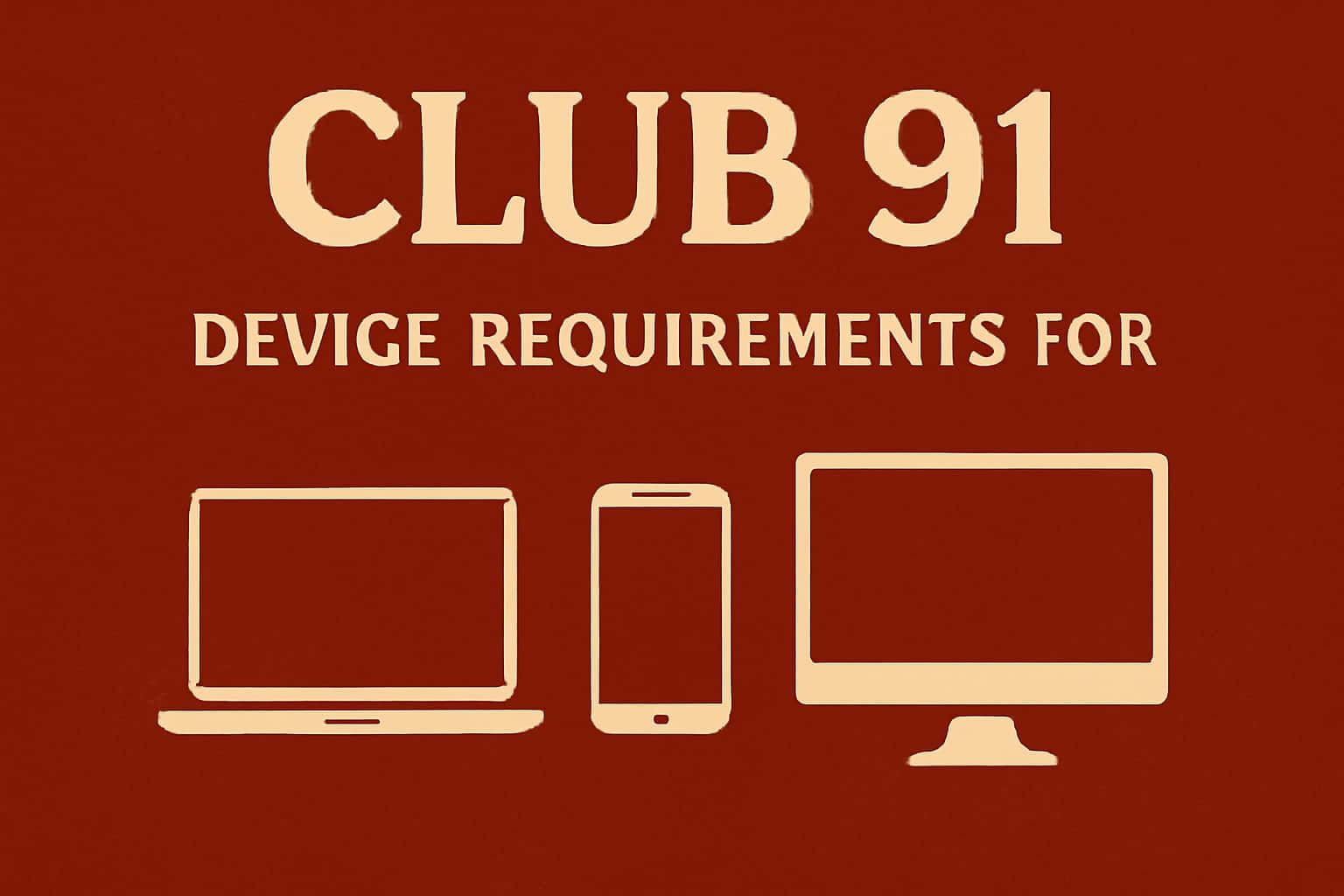 A futuristic representation of device requirements for Club 91.