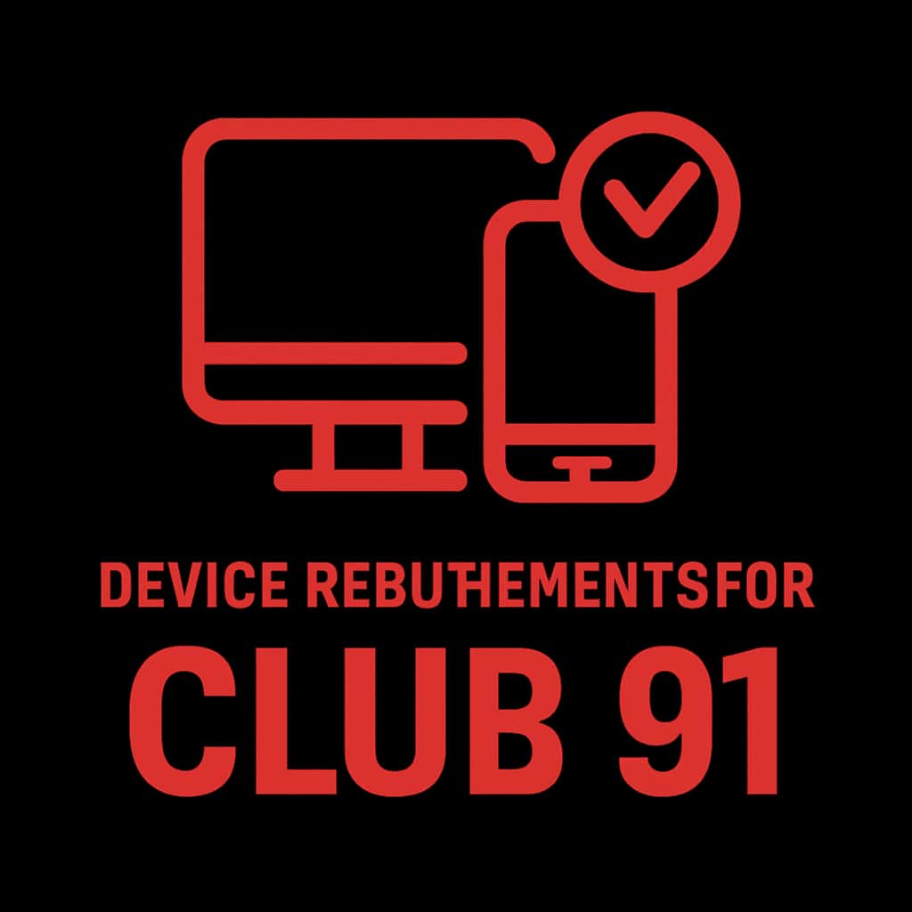 Icon representing device requirements for Club 91.