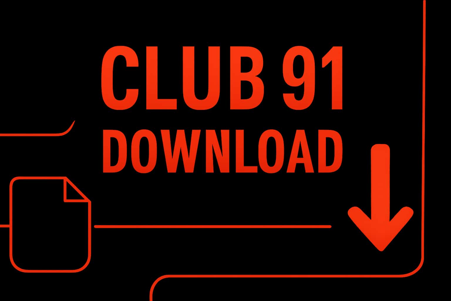 Informational scene about downloading the Club 91 app.