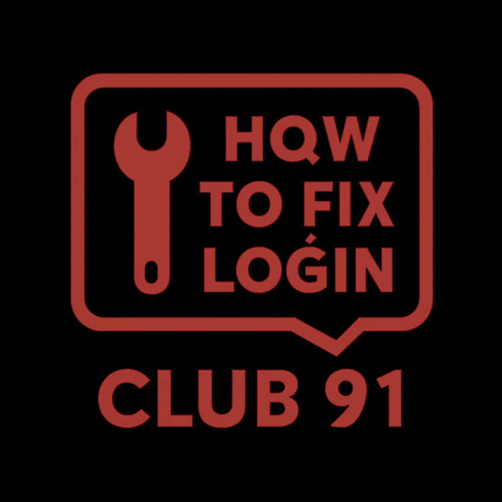 Icon representing troubleshooting steps for Club 91 login.