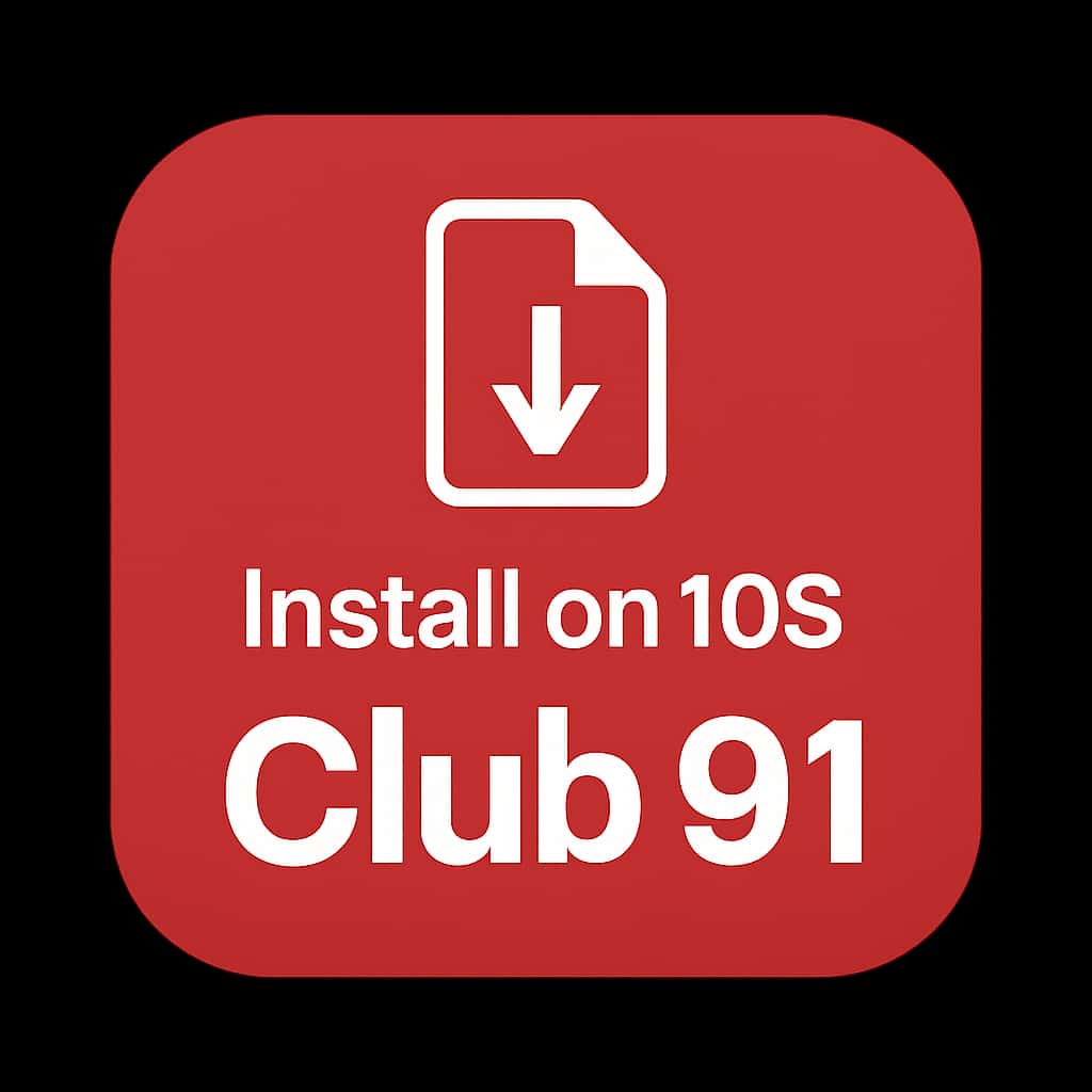 Icon representing installation of Club 91 on iOS.