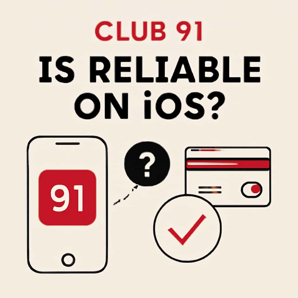 Illustration detailing factors affecting the reliability of Club 91 on iOS.