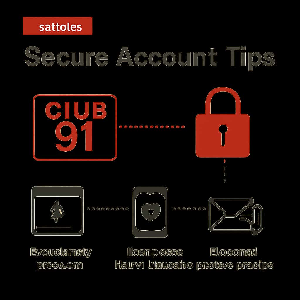 An educational diagram on Secure Club 91 Account Tips.